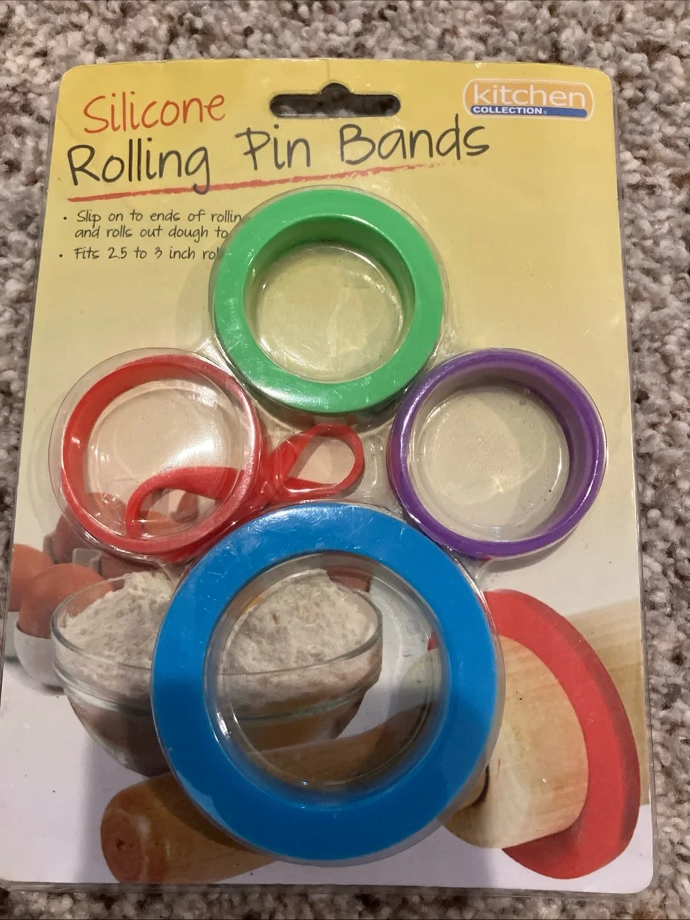 Kitchen Collection Silicone Rolling Pin Bands – NIP